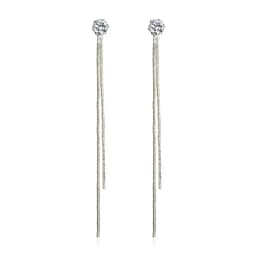 2021 Fashion Crystal Long Tassel Dangle Earrings for Women Elegant Temperament Drop Earing Trend Jewelry Gift