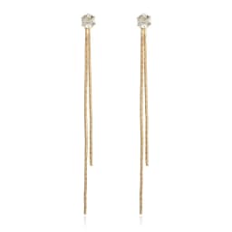 2021 Fashion Crystal Long Tassel Dangle Earrings for Women Elegant Temperament Drop Earing Trend Jewelry Gift