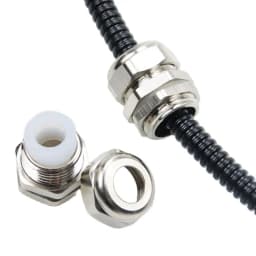 1PC Silicone Sealing Brass Cable Gland Use For Lamp M8 Metal Joint M12 Nickle Plated High Temperature Resistance Brass Gland PG7