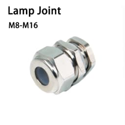 1PC Silicone Sealing Brass Cable Gland Use For Lamp M8 Metal Joint M12 Nickle Plated High Temperature Resistance Brass Gland PG7