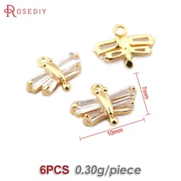 18K Gold Color Brass Dragonfly Charms Pendants High Quality Diy Jewelry Making Supplies Necklace Earrings Accessories for Women