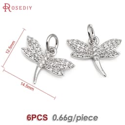 18K Gold Color Brass Dragonfly Charms Pendants High Quality Diy Jewelry Making Supplies Necklace Earrings Accessories for Women