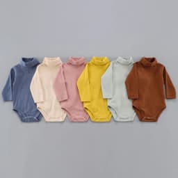 0-18 Months Baby 100%Cotton Clothes New Colors Autumn Winter Baby Girls Bodysuit Newborn Boys Long Sleeve Solid Baby Gifts