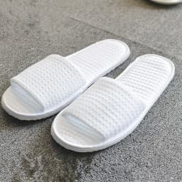 White Cotton Slippers Men Women Hotel Disposable Slides Home Travel Sandals Hospitality Footwear One Size on Sale