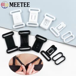 50/100Sets 12.5mm Bra Plastic Buckles Women's Underware Strap Loop Hooks Snap Button Bow Tie Decor Clasps DIY Sewing Accessories