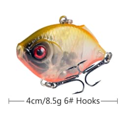 1Pcs 4cm/8.5g Plastic VIB Vibration Artificial Fishing Lures Jigs Trout Winter Fishing Hard Bait Bass Pike Trolling Pesca Tackle