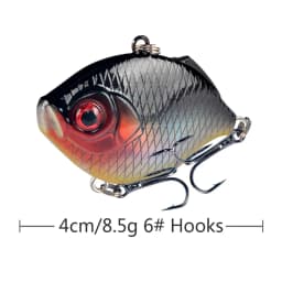 1Pcs 4cm/8.5g Plastic VIB Vibration Artificial Fishing Lures Jigs Trout Winter Fishing Hard Bait Bass Pike Trolling Pesca Tackle