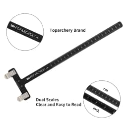 Archery Bow Square T Ruler Stainless Steel Material Hunting Measurement Tool Bow and Arrow Shooting Bowstring Positioning Scale
