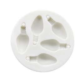 Christmas Light Bulb Silicone Mold Sugarcraft Chocolate Cupcake Baking Mold Fondant Cake Decorating Tools
