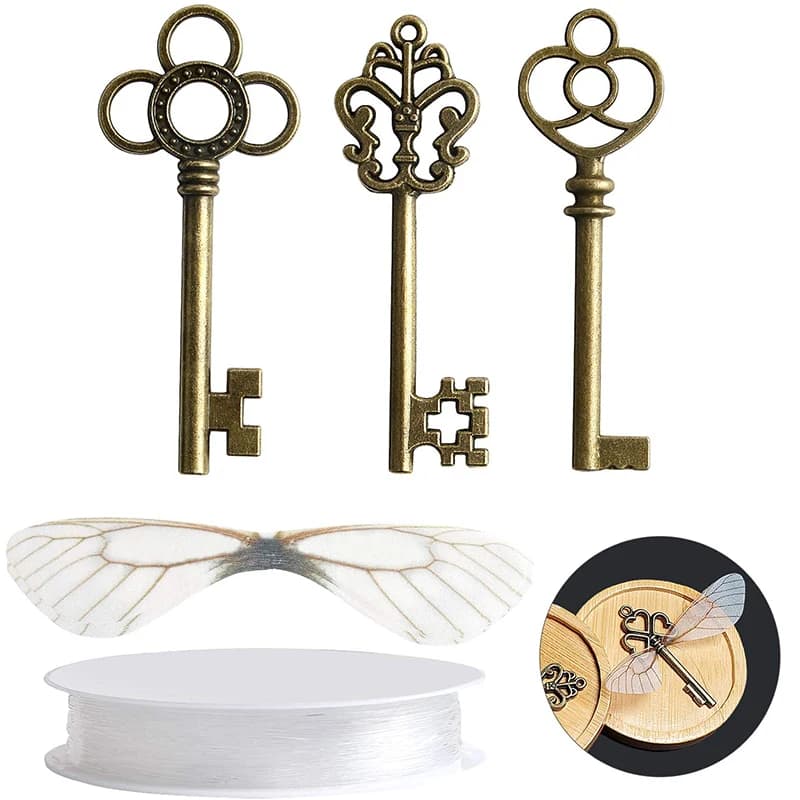 30pcs Vintage Skeleton Keys Potter Flying Keys Charms Gifts DIY Wedding Decorations Home Birthday Party Favor