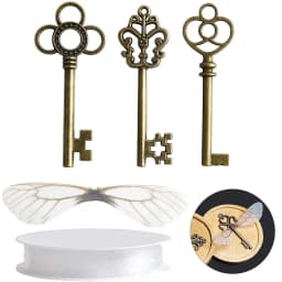 30pcs Vintage Skeleton Keys Potter Flying Keys Charms Gifts DIY Wedding Decorations Home Birthday Party Favor