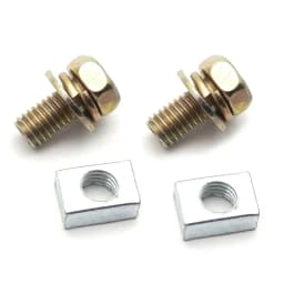 Pack of 2 sets Universal Motorcycle Scooter ATV Dirt Bike Battery Terminal Nut and Bolt Screws M5x10mm M6x12mm 4Ah 5Ah