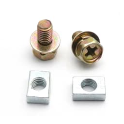 Pack of 2 sets Universal Motorcycle Scooter ATV Dirt Bike Battery Terminal Nut and Bolt Screws M5x10mm M6x12mm 4Ah 5Ah