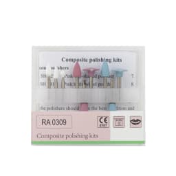 RA0309 Dental Composite Polish Kit Silicone Grinding Heads Teeth Polisher Acrylic Polishing Burs Kit For Low-Speed Handpiece