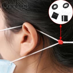 100pcs Cord Lock Stopper Toggle Closure Fabric Wristbands Masks Elastic Rope Lanyard Clip Jewelry DIY Accessories