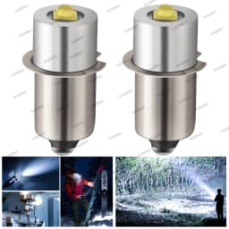 2x P13.5S 3W PR2 Mag Light 7500K E10 LED Cells Maglite Torch Flashlight Replacement Convertonverter 3V 4.5V 6V 12V 18V 24V Lamp