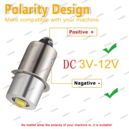 2x P13.5S 3W PR2 Mag Light 7500K E10 LED Cells Maglite Torch Flashlight Replacement Convertonverter 3V 4.5V 6V 12V 18V 24V Lamp