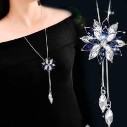 Fashion Elegant Simulated Pearl Choker Necklaces For Women Silver Color Chain Long Necklace Pendant Jewelry Accessories Trendy