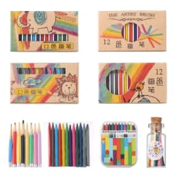1 Set 8/12/13 Colours Doll Colorful Crayon Color Pencil Dolls Accessories Mini Painting Tools Dollhouse Decoration Scene Model
