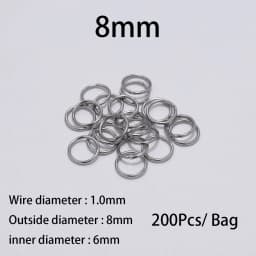 50-200pcs/Lot 3-10mm Stainless Steel Gold Open Jump Rings Split Rings Connector for Jewelry Making Accessories Findings Supplies