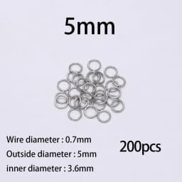 50-200pcs/Lot 3-10mm Stainless Steel Gold Open Jump Rings Split Rings Connector for Jewelry Making Accessories Findings Supplies