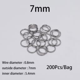50-200pcs/Lot 3-10mm Stainless Steel Gold Open Jump Rings Split Rings Connector for Jewelry Making Accessories Findings Supplies