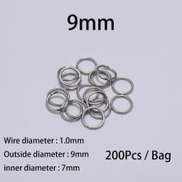 50-200pcs/Lot 3-10mm Stainless Steel Gold Open Jump Rings Split Rings Connector for Jewelry Making Accessories Findings Supplies