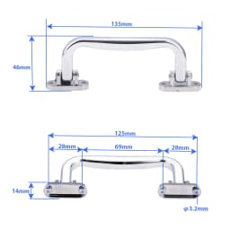 1pc 69mm Travel Suitcase Luggage Case Handle Plastic Pull Spare Carrying Grip Replace Part Air Bag 135*46mm Buaage Accessories