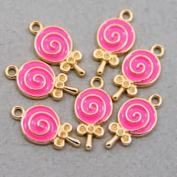 10pcs/lot Enamel Charms Lovely Candy Lollipop Charms Alloy Lolly Pendants Bracelets Accessories DIY Jewelry Making Finding