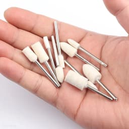 10Pcs/5Pcs Wool Felt Mounted Polishing Buffing Wheel OD 3-10mm Grinding Head for Dremel Drill Rotary Tool 3mm Shank