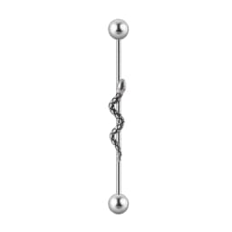 1PC Surgical Steel Red Tongue Industrial Barbell Ring Ear Straight Barbell Ring Body Piercing Jewelry Oreja Ring 1 1/2 Inch 38mm