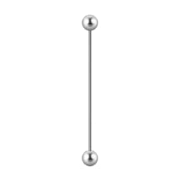 1PC Surgical Steel Red Tongue Industrial Barbell Ring Ear Straight Barbell Ring Body Piercing Jewelry Oreja Ring 1 1/2 Inch 38mm