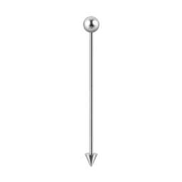 1PC Surgical Steel Red Tongue Industrial Barbell Ring Ear Straight Barbell Ring Body Piercing Jewelry Oreja Ring 1 1/2 Inch 38mm