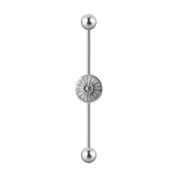 1PC Surgical Steel Red Tongue Industrial Barbell Ring Ear Straight Barbell Ring Body Piercing Jewelry Oreja Ring 1 1/2 Inch 38mm