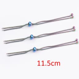 3pcs Stainless Steel Adjustable Slider Chain for Jewelry Making DIY Loops Connector Pendants Bracelets Chain Material Findings