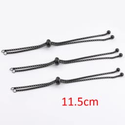 3pcs Stainless Steel Adjustable Slider Chain for Jewelry Making DIY Loops Connector Pendants Bracelets Chain Material Findings