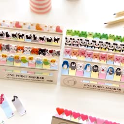 Cartoon Cat Panda Self-Adhesive N Times Memo Pad Sticky Notes Bookmark Stationery Label Stickers