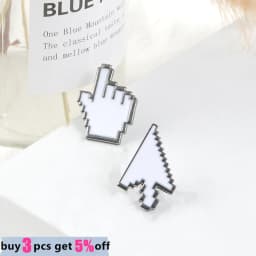 Wholesale Classical Old-School Window Icon Mouse Pointer Click Old Computer Monitors Pixel Hand Arrow Cursor Pin Gift for Friend