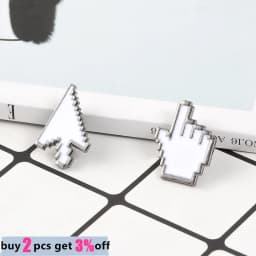 Wholesale Classical Old-School Window Icon Mouse Pointer Click Old Computer Monitors Pixel Hand Arrow Cursor Pin Gift for Friend