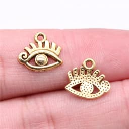20pcs Witch Evil Eye Charms Pendant For Jewelry Making DIY Crafts Making Findings Handmade Tibetan Jewelry