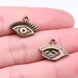 20pcs Witch Evil Eye Charms Pendant For Jewelry Making DIY Crafts Making Findings Handmade Tibetan Jewelry