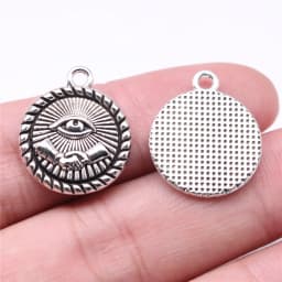 20pcs Witch Evil Eye Charms Pendant For Jewelry Making DIY Crafts Making Findings Handmade Tibetan Jewelry