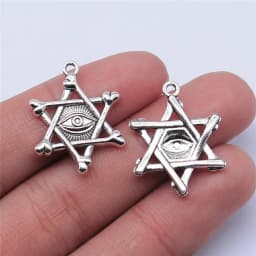 20pcs Witch Evil Eye Charms Pendant For Jewelry Making DIY Crafts Making Findings Handmade Tibetan Jewelry