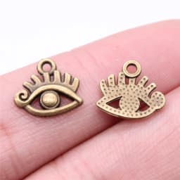 20pcs Witch Evil Eye Charms Pendant For Jewelry Making DIY Crafts Making Findings Handmade Tibetan Jewelry