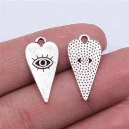 20pcs Witch Evil Eye Charms Pendant For Jewelry Making DIY Crafts Making Findings Handmade Tibetan Jewelry