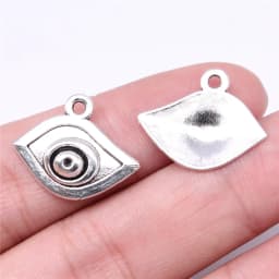 20pcs Witch Evil Eye Charms Pendant For Jewelry Making DIY Crafts Making Findings Handmade Tibetan Jewelry