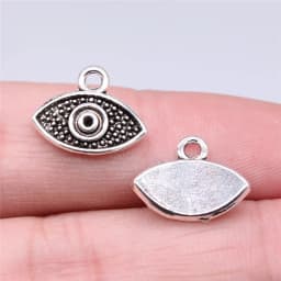 20pcs Witch Evil Eye Charms Pendant For Jewelry Making DIY Crafts Making Findings Handmade Tibetan Jewelry