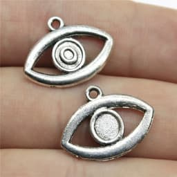 20pcs Witch Evil Eye Charms Pendant For Jewelry Making DIY Crafts Making Findings Handmade Tibetan Jewelry
