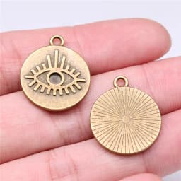 20pcs Witch Evil Eye Charms Pendant For Jewelry Making DIY Crafts Making Findings Handmade Tibetan Jewelry