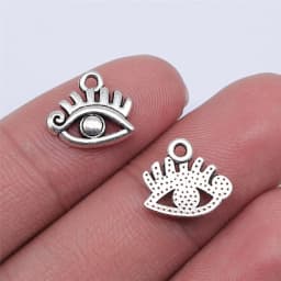 20pcs Witch Evil Eye Charms Pendant For Jewelry Making DIY Crafts Making Findings Handmade Tibetan Jewelry